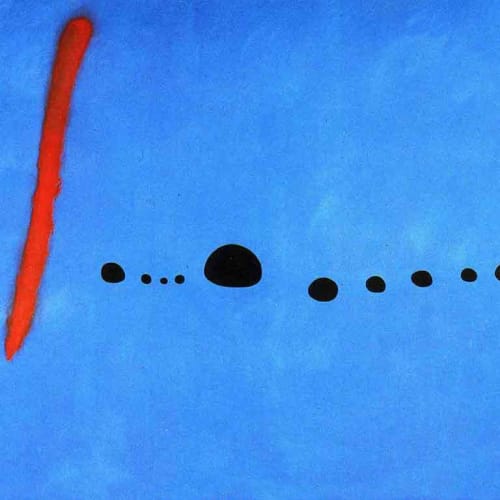Joan Miró Blue II/III, 4 March, 1961 Musée National d’Art Moderne. Centre Georges Pompidou, Paris © Successió Miró / VG Bild-Kunst, Bonn 2016