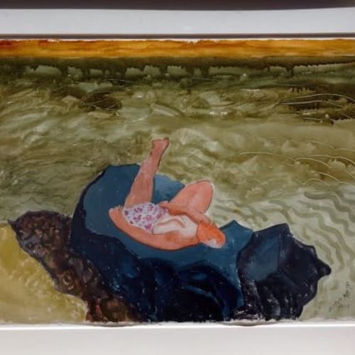Milton Avery Man and Sea, 1948 Watercolor 22 x 30 inches Signed: Milton Avery 1948 (l.r.) For sale at Surovek Gallery