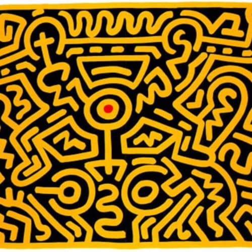 Keith Haring Growing, 1988 One of a complete set of five screenprints in colors, each signed in pencil, dated and inscribed ‘Ap 8/15’, artists proofs aside from the numbered edition of 100, on Lenox Museum Board. Sheet size: 30 x 40 1/8 inches Framed For sale at Surovek Gallery