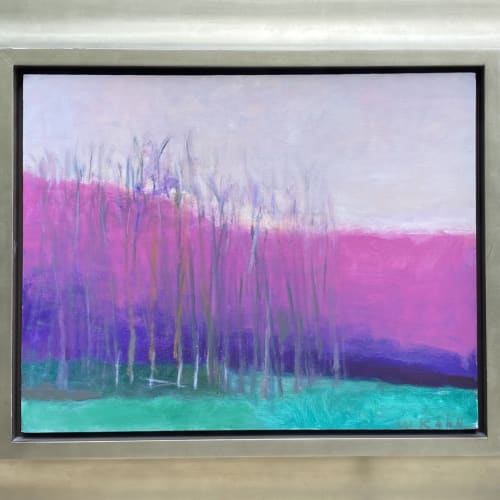 Wolf Kahn Fuchsia Horizon, 2001 Oil on canvas 22 x 28 inches Signed: W. Kahn (l.r.), Dated verso For sale at Surovek Gallery