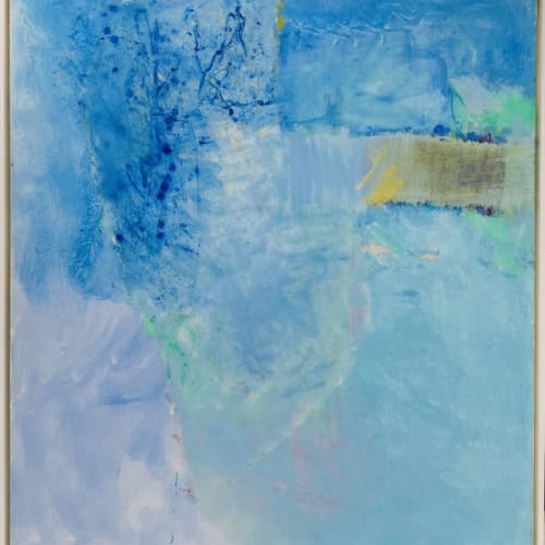 Emily Mason Solution, 2004 Oil on canvas 44 × 50 × 1 5/8 in For sale at Surovek Gallery