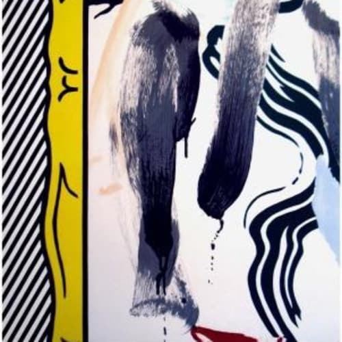 Roy Lichtenstein Brushstroke on Canvas, 1989 Color Lithograph 33 3/4 x 32 1/8 inches Edition: 3/40 Signed, dated and numbered (l.r.) For sale at Surovek Gallery