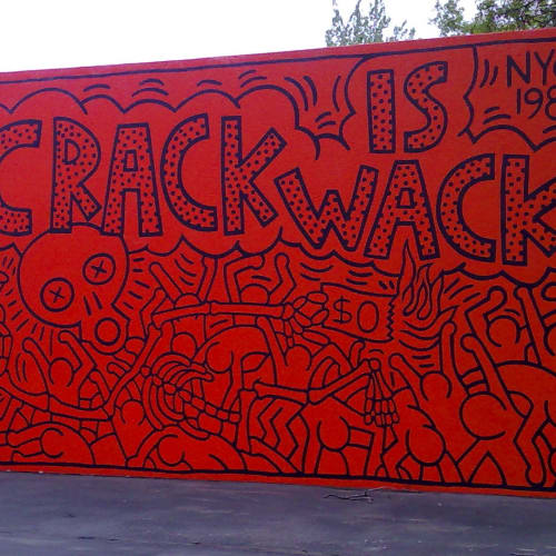 Keith Harring Crack is Wack Mural, 1986 Photo: Stan Wiechers CC BY-SA 4.0