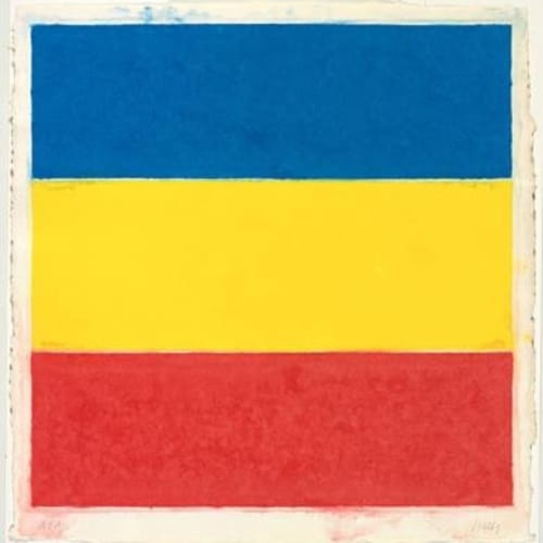 Ellsworth Kelly Colored Paper Image XVl, 1976 Pressed paper pulp in colors 32.5 x 31 inches Edition: 23/24 Signed lower right, numbered lower left For sale at Surovek Gallery