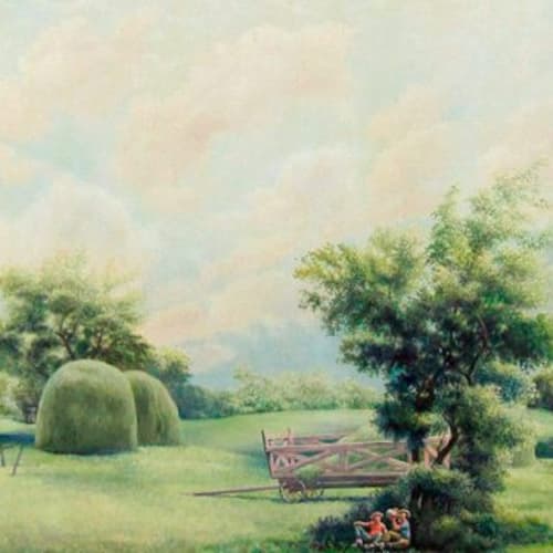 Terence Duren Hay Meadow Oil on canvas Collection of Museum of Nebraska Art