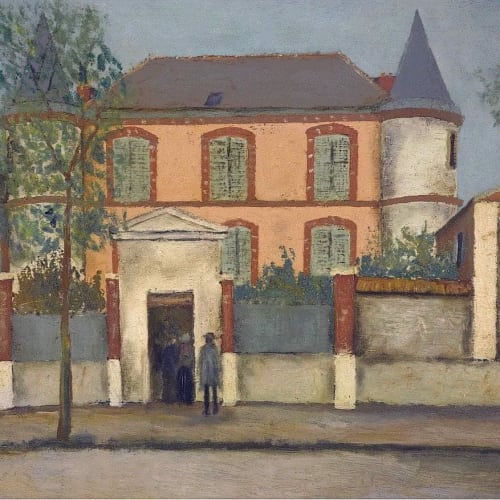 Le Petit Chateau Rose d’Asnieres (Hauts-de Seine), 1911. Oil on canvas. 23 5/8 x 31 7/8 in Available at Surovek Gallery