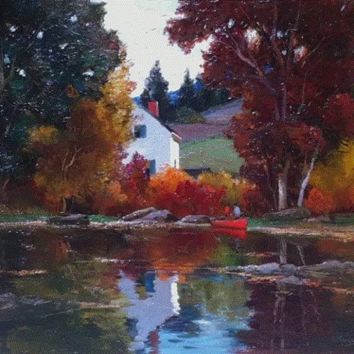Anthony Thieme VERMONT AUTUMN GLORY Oil on canvas 30 x 36 inches Signed A Thieme (l.r.) Available at Surovek Gallery