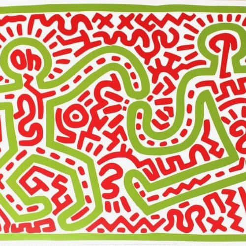 Keith Haring UNTITLED, 1983 Woodcut 24 x 30 inches 61 x 76 cm 13/60 Available at Surovek Gallery