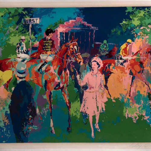 LeRoy Neiman UNTITLED (HORSE RACING) Serigraph 22 7/8 x 33 1/4 in 58.1 x 84.5 cm Edition 203/300 Available at Surovek Gallery