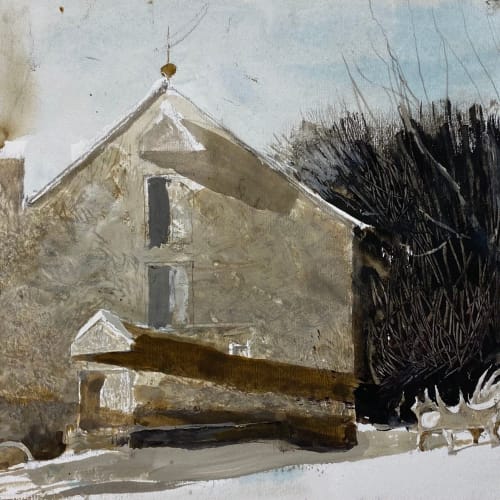 Andrew Wyeth ANTLER CHAIR, 1996 Watercolor on paper 10 x 13 7/8 in 25.4 x 35.3 cm Available at Surovek Gallery