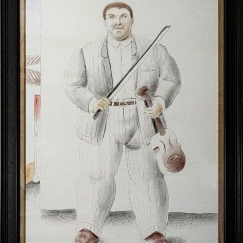 Fernando Botero IL VIOLINISTA, 2010 Mixed media on canvas 55 1/8 x 38 5/8 in 140 x 98 cm Available at Surovek Gallery