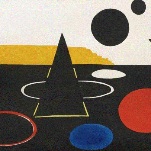 Alexander Calder PLANETARY MOTION, 1964 Brush and black ink and gouache on paper 29 x 42 1/4 in 73.7 x 107.3 cm Available at Surovek Gallery