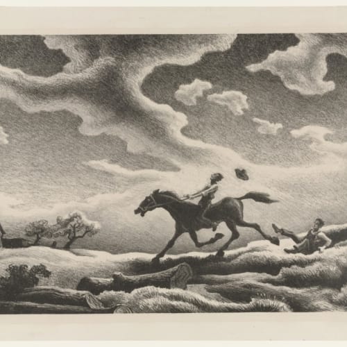 Thomas Hart Benton Title: “Spring Try Out” Medium: Lithograph Size: 9.5 x 13.75 Signed: Benton in pencil (l.r.)