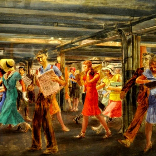 Reginald Marsh Subway, 14th Street, NYC, 1930