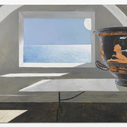Julio Larraz The Asterion Code, 2013 Oil on canvas, 60 x 72 inche iSigned: Larraz (u.r.r) For sale at Surovek Gallery