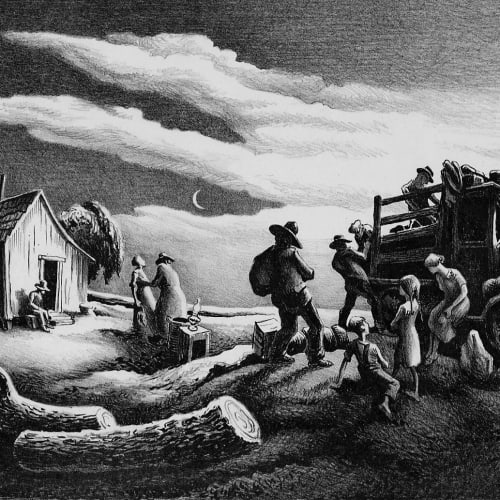 Thomas Hart Benton Departure of the Joads from The Grapes of Wrath, 1939