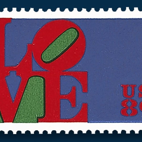In 1973, the U.S. Postal Service put the LOVE design on a postage stamp. It became so popular that more than 300 million stamps were printed.