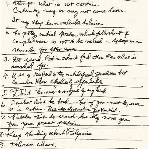 Richard Diebenkorn: Notes to myself on beginning a painting