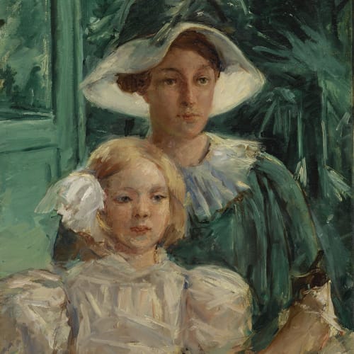 Mary Cassatt Young Mother In A Floppy Hat And Green Dress With Her Child Outdoors, 1914 Sotheby’s pre-auction estimate is $1,500,000 — 2,500,000.
