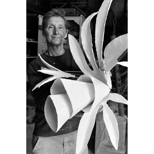 Martin in the studio working on the Vision Of Nature chandelier