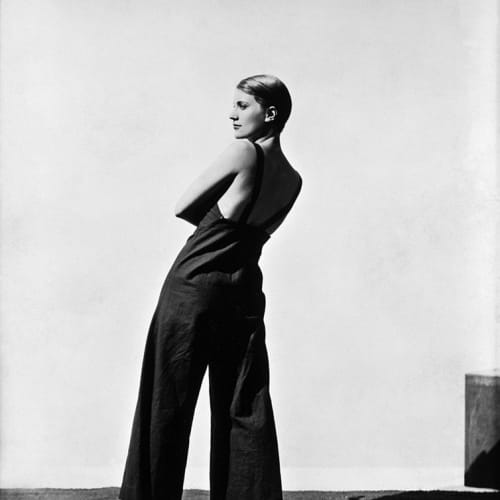 George Hoyningen-Huene, Lee Miller, Sailcloth Overalls by Yrande, 1930