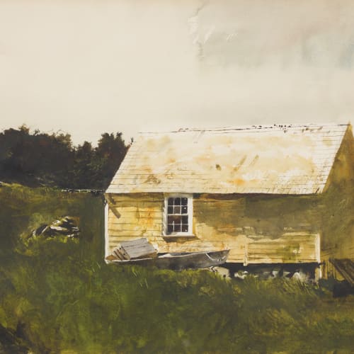 Andrew Wyeth (1917-2009) 새로운 캠프, 1961년 수채화, 48.3 x 73 cm.