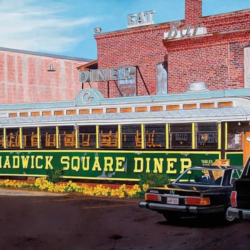 John Baeder (b. 1938) Chadwick Square Diner, 2008 Oil on Canvas, 30 x 38 in. Your browser does not support the audio element.