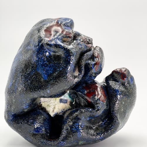 Ashwini Bhat, Liquid Earth Series: 2, glazed ceramic and feldspar, 8 x 9 x 7 inches, 2021