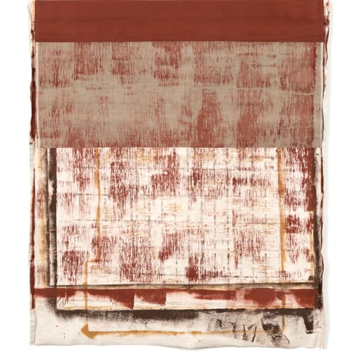 Neha Choksi, Territorial, Linen, canvas, paint from earth pigments, 69 x 57 inches, 2020