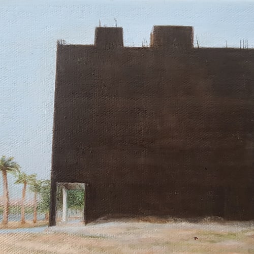 Risham Syed, Lahore Series: DHA Phase VII, 4 inches x 6 inches, Acrylic on canvas on board, 2021