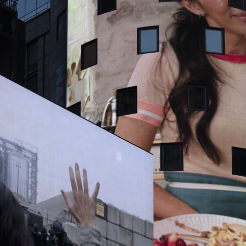 Screens on Buildings, New York, 2021