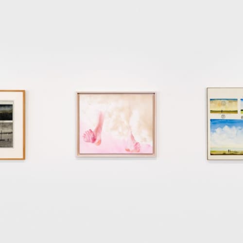 art installation at thomas brambilla gallery featuring works by robert feintuch and saul steinberg in art gallery bergamo