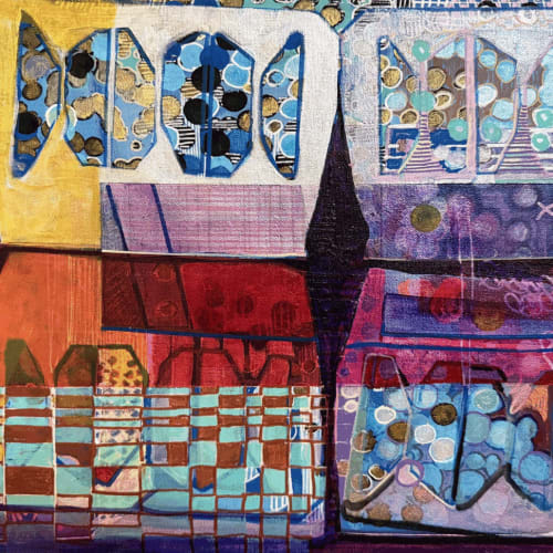 Joe Diggs, Inserts, 2025, acrylic on canvas, 16 x 20 in