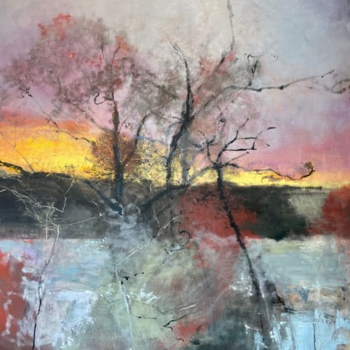 Joe Diggs  Micha's Pond Grande Sunset, 2022  oil on canvas  60 x 50 inches