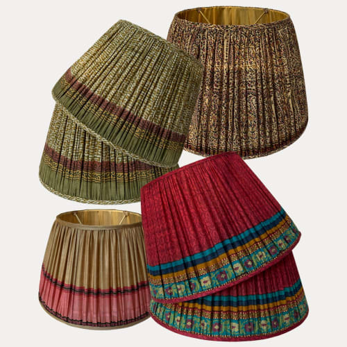 We Always Have a Good Selection of Vintage Sari Lampshades in Stock