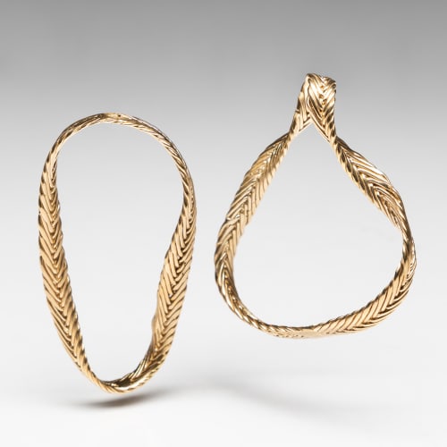 Stvdio Brooklyn, Frida Drop Earrings, Brass