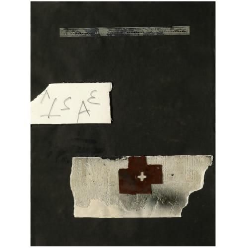 Antoni Tàpies Collage sobre paper negre, 2004 Mixed media and collage on paper Technique mixte et collage sur papier 29 1/2 x 22 1/5 in 75 x 56.5 cm