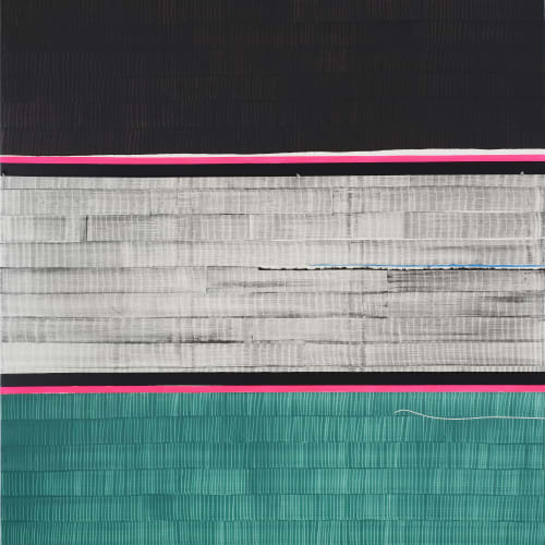 Juan Uslé Soñé que revelabas (Amu Daria) Vinyl Dispersion and Dry Pigment on Canvas, 275 x 203 cm, 2015