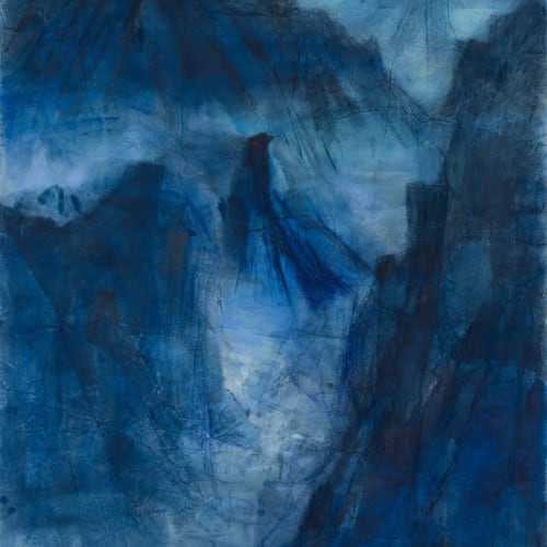 Wang Gongyi Blueprint of Eternity Watercolor and Mineral Pigments on Xuan Paper, 212 x 148 cm, 2019