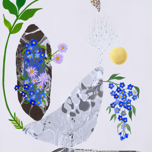 Crystal Liu, the rock garden, "moon bird" (2023)