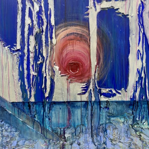 Astra Huimeng Wang Siren's Call (2023) Acrylic and Medium on Birchwood Panel 122 x 152.5 cm