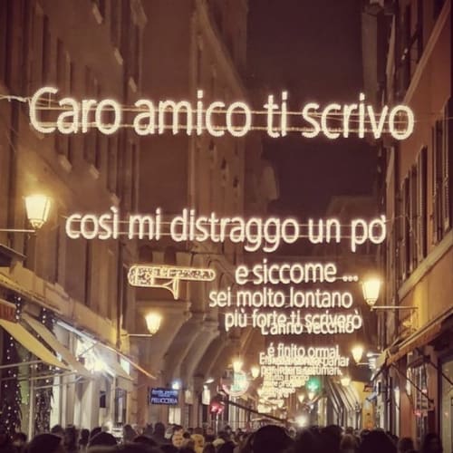 © Maggiore g.a.m. | Via D'Azeglio with the Christmas Lights dedicated to Lucio Dalla, Bologna 2018 / 2019