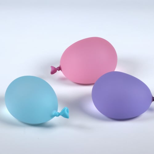 Dylan Martinez Water Balloons Portfolio VII, 2024 Set of 3 glass sculptures - hot sculpted, sandblasted, acid etched Blue: 4.25 x 2.75 x 2.25 Inches Pink: 4 x 2.75 x 2.75 Inches Light Purple: 4.25 x 2.75 x 2.25 Inches Unique Variations