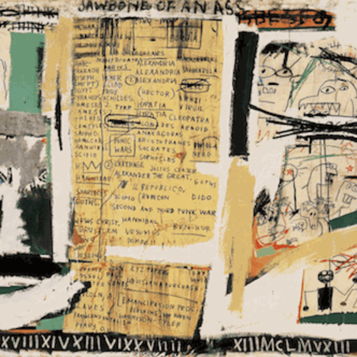 Jean-Michel Basquiat Jawbone Of An Ass, 1982 Screen print 42 1/2 x 60 in 108 x 152.4 cm Edition of 85 plus 15 AP