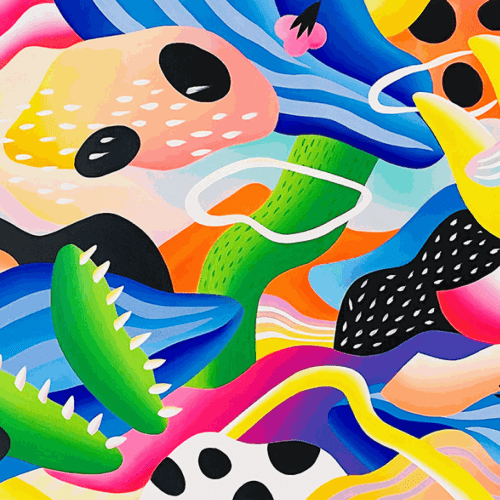 Lorena Eloizaga Swimming in the Jungle , 2022 Acrylic on canvas 35 7/8 x 57 1/2 in 91 x 146 cm