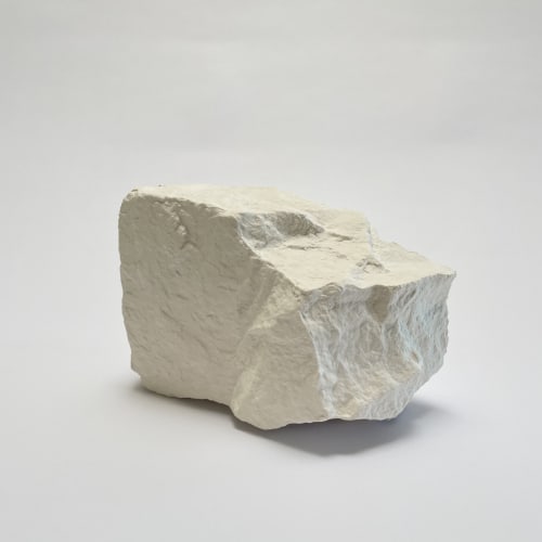 Brock Deboer Brock Rock (White), 2022 Porcelain 10 x 7 1/4 x 6 in 25.4 x 18.4 x 15.2 cm Unique