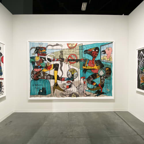 Image of installation view of Jenkins Johnson Gallery's booth at Art Basel Miami Beach 2021