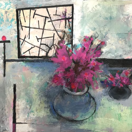 Anthony Whishaw RA (b.1930), Flower Piece Near Window, 2018-20. © Anthony Whishaw