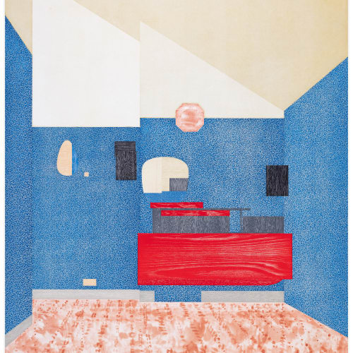 Hurvin Anderson, He’s Upstairs, 2023, © Hurvin Anderson. All Rights Reserved, DACS 2024