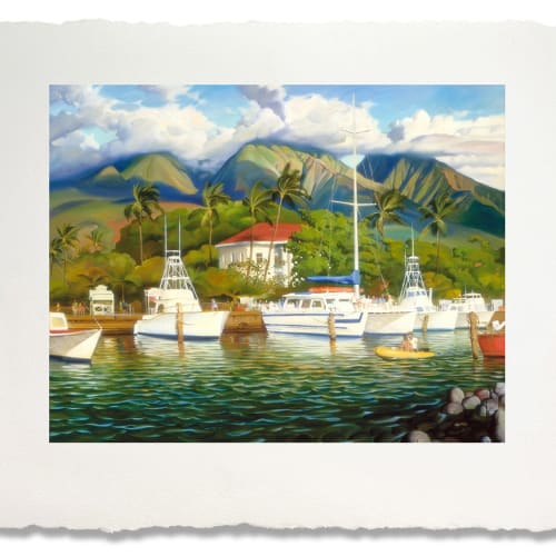 LAHAINA HARBOR Print on Archival Paper 20 x 23 Inches Signed and Numbered Limited Edition